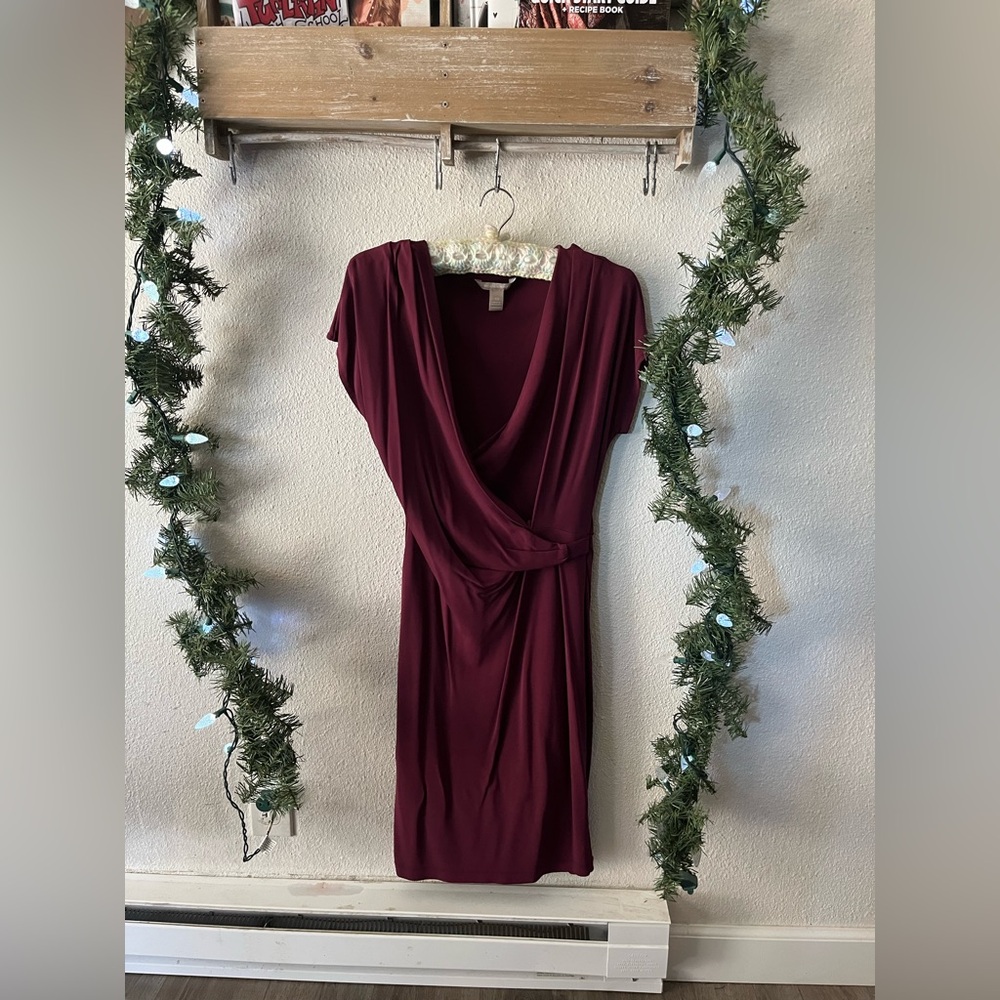 Banana Republic Red Cowl Neck Sheath Dress